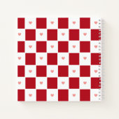 Red Checkered Love Notebook ノートブック (裏面)