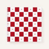 Red Checkered Love Notebook ノートブック (正面)