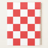 Red Checkered Pattern Background Planner プランナー手帳 (裏面)
