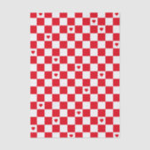 Red Checkered Pattern Background Tissue Paper 薄葉紙 (正面)
