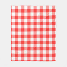 Red Checkered Square Seamless Pattern  フリースブランケット