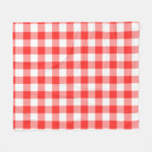Red Checkered Square Seamless Pattern  フリースブランケット (正面(横))