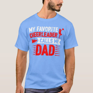 Red Cheer Dad Family Father Cheerleader Squad boy  Tシャツ