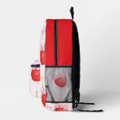 RED CHERRIES BACK TO SCHOOL プリントバックパック (右)