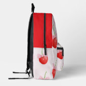 RED CHERRIES BACK TO SCHOOL プリントバックパック (左)