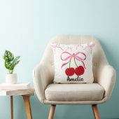 Red Cherries fruit pattern  クッション (椅子)