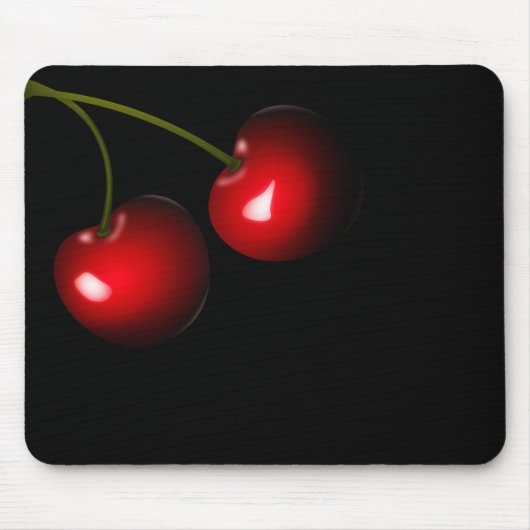 Red Cherries Mouse Pad マウスパッド (正面)