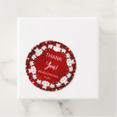 Red Cherry Blossom Thank You Wedding Favor   フェイバータグ (インサイチュ)