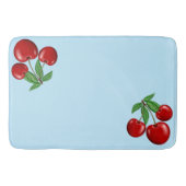 Red Cherry Cherries Design Customizable バスマット (正面)