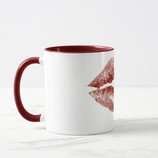 Red Cherry Lips Kiss マグカップ (左)