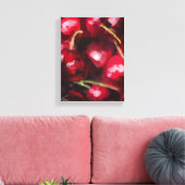 Red Cherry Painting - Still-Life Illustration キャンバスプリント (インサイチュ (リビング))