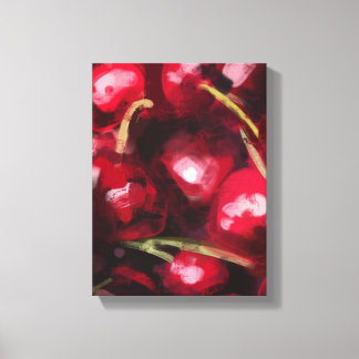 Red Cherry Painting - Still-Life Illustration キャンバスプリント