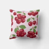 Red Cherry Pattern Square クッション (裏面)