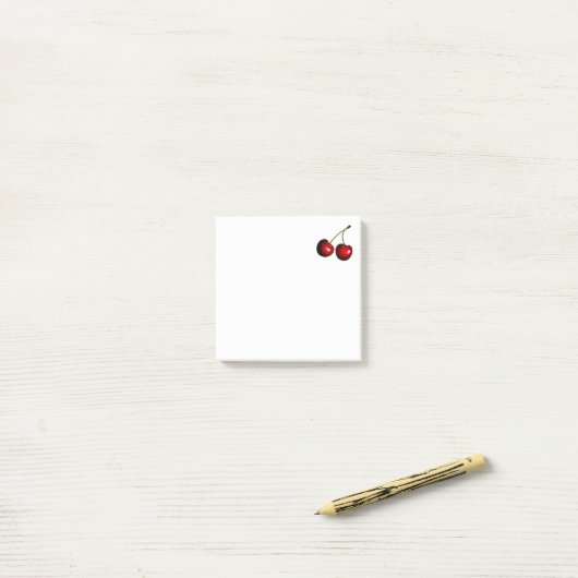 Red Cherry Post-it® Notes ポストイット (デスク上)