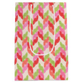 Red chevron twinkle Gift Bag ミディアムペーパーバッグ (裏面)