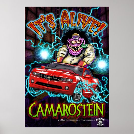 Red Chevy Camaro RSポスター ポスター (正面)