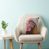 Red Chicken Hen Photo クッション (椅子)