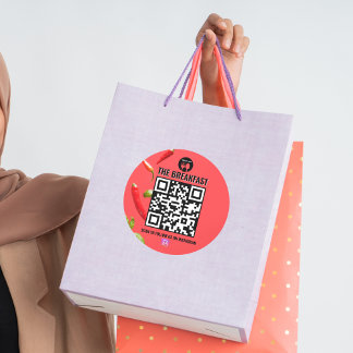 Red Chili Business モダン Instagram Qrコード ラウンドシール