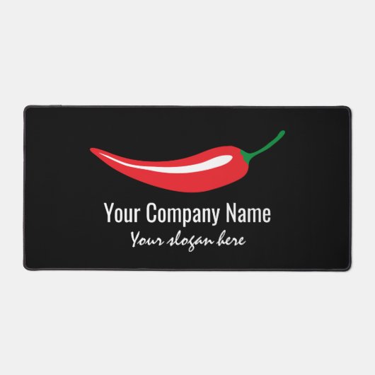 Red chili pepper company logo template デスクマット (正面)