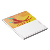 Red Chili Pepper Grocery List Notepad ノートパッド (アングル)