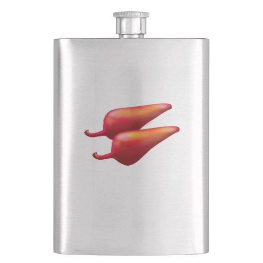 Red Chili Peppers clear stainless steel flask フラスク (正面)