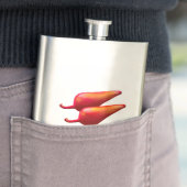 Red Chili Peppers clear stainless steel flask フラスク (インサイチュ)