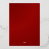 Red Chinese New Year Greeting 箔シーズンカード (裏面)