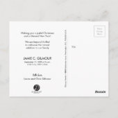 RED Christmasベビー誕生のお知らせ ポストカード (裏面)