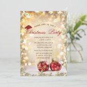 Red Christmas Balle, Stars Christmas Companyパーティー 招待状 (スタンド正面)