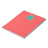 Red Christmas blue emoji smile ノートパッド (回転)