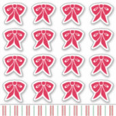 Red Christmas Bow Stickers シール (正面)