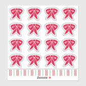 Red Christmas Bow Stickers シール (シート)