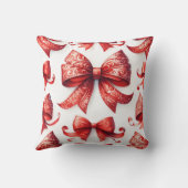 Red Christmas Bows クッション (裏面)