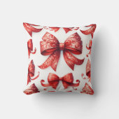 Red Christmas Bows クッション (正面)