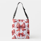 Red Christmas Bows クロスボディバッグ (裏面)