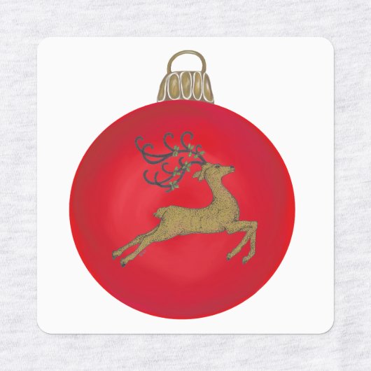 RED CHRISTMAS BUBBLE ラベル (デザイン2)