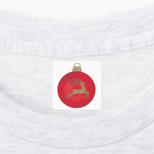 RED CHRISTMAS BUBBLE ラベル (貼付)