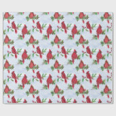 Red Christmas Cardinal Wrapping Paper Religous ラッピングペーパー (フラット)