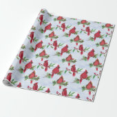 Red Christmas Cardinal Wrapping Paper Religous ラッピングペーパー (アンロールド)