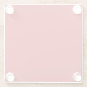  Red Christmas Color Square Glass Coaster ガラスコースター (裏面)