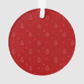 Red Christmas Dog Name Holiday Keepsake オーナメント (裏面)