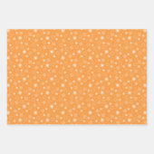 Red Christmas Festive Village Birds and Snowflakes ラッピングペーパーシート (正面3)