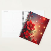 Red Christmas Floral Holiday Planner プランナー手帳 (ディスプレー)