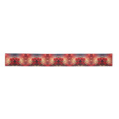 Red Christmas Floral Satin Ribbon サテンリボン (正面)