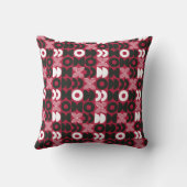 Red Christmas Geometric Modern  クッション (裏面)