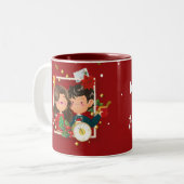 Red Christmas Gift Mug ツートーンマグカップ (正面左)
