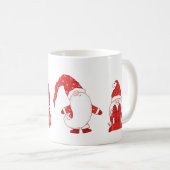 Red Christmas Gnomes with Santa Sack コーヒーマグカップ (正面右)
