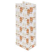 red Christmas  happy day and Christmas stocking ワインギフトバッグ (裏面アングル)