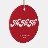 Red Christmas Ho Ho Ho Tree Ornament セラミックオーナメント (右)