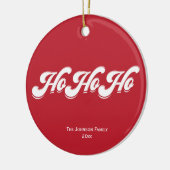 Red Christmas Ho Ho Ho Tree Ornament セラミックオーナメント (左)